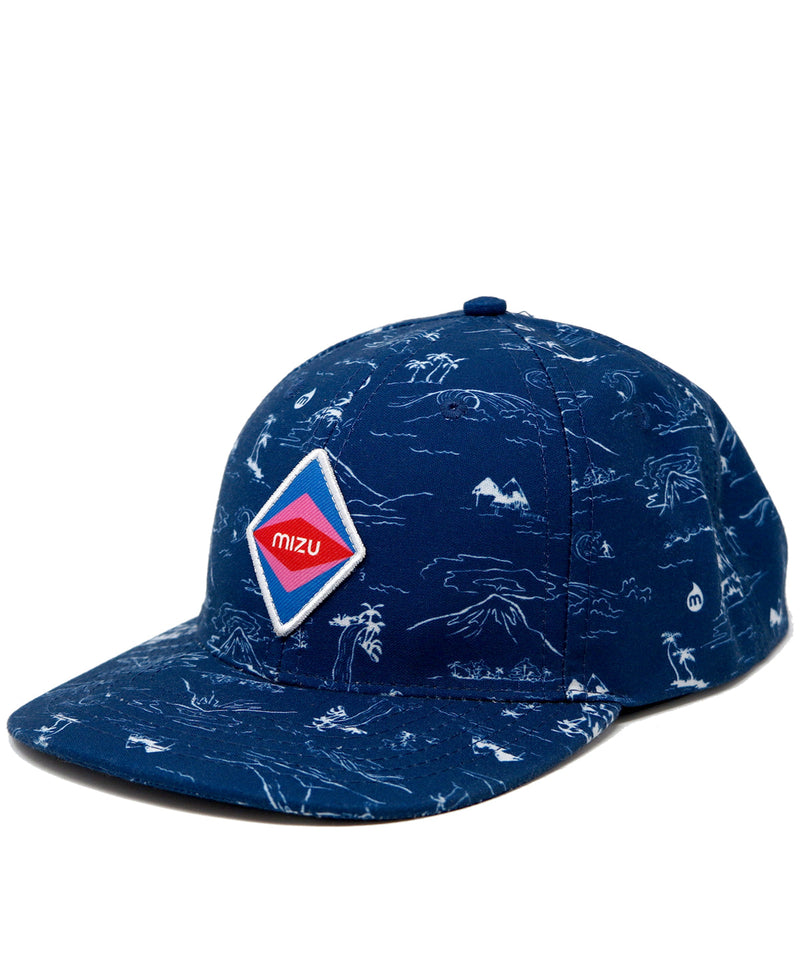 Hawaiian Print Baseball Cap | Ocean Blue