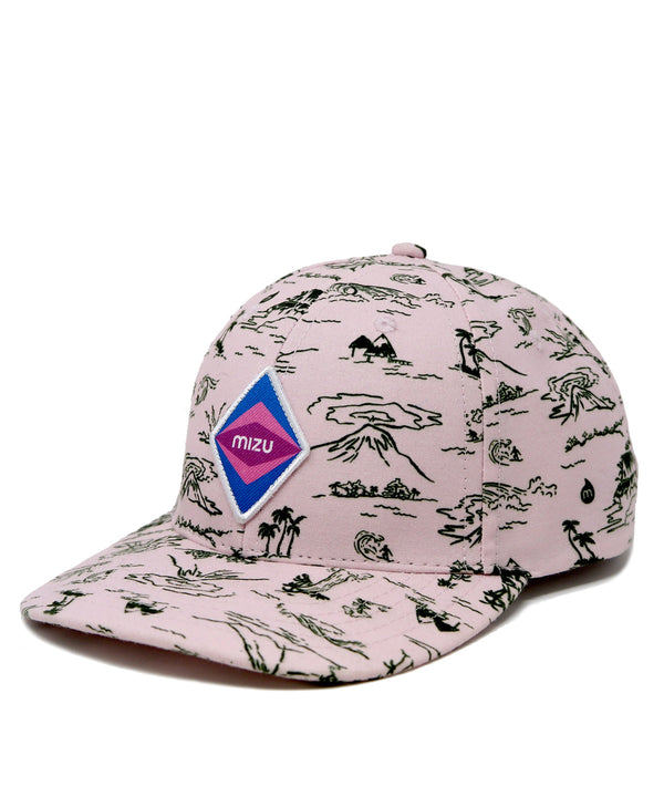Hawaiian Print Baseball Cap | Soft Pink